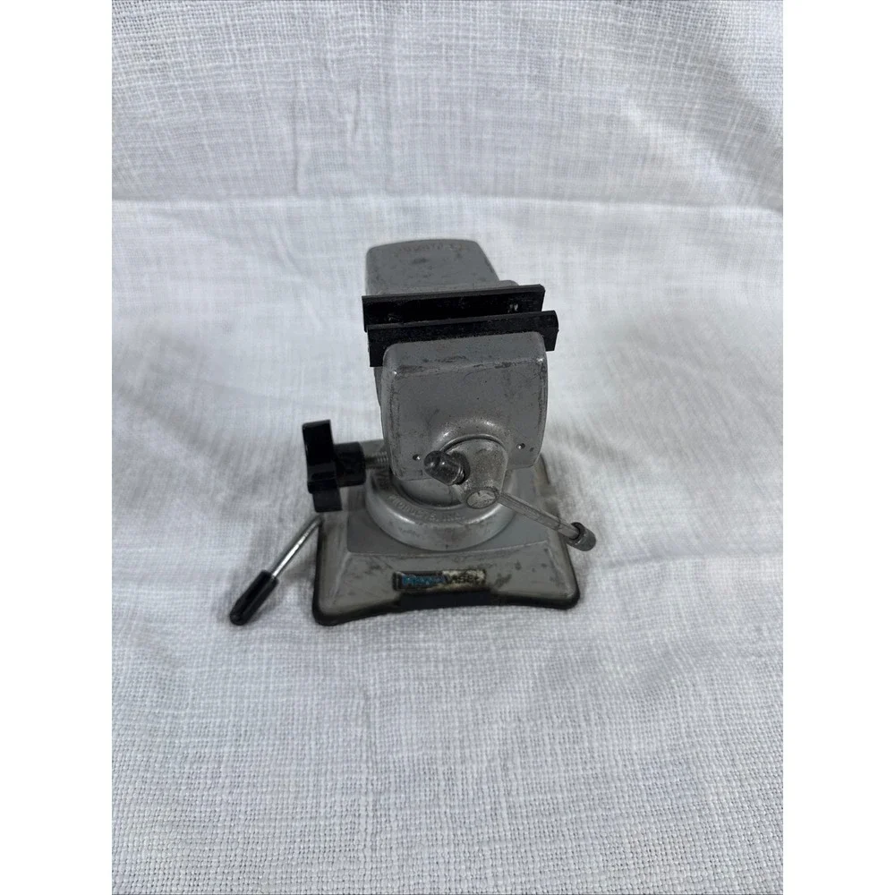 PanaVise Multi-Angle Vacuum Base Bench Vise Silver Vintage Hobby Tool USA